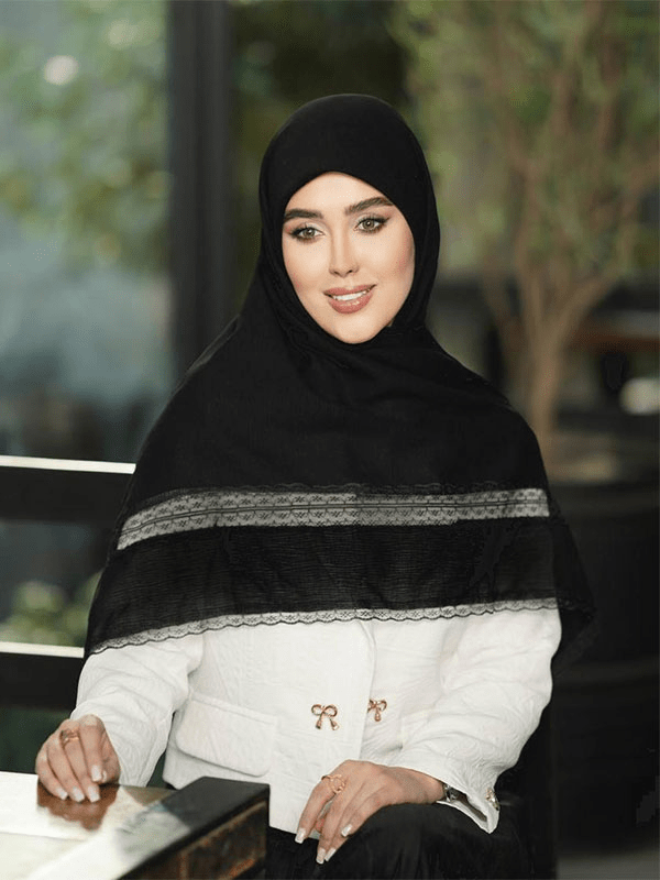 krisheh dantel روسری کریشه دور عدسی - تصویر 1