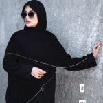 روسری مشکی نخ دور زنجیری