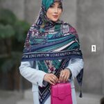 روسری نخ پنبه سورمه ای