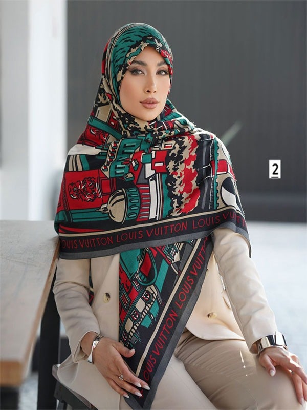 rosari nakhi18 روسری نخ پنبه - تصویر 1