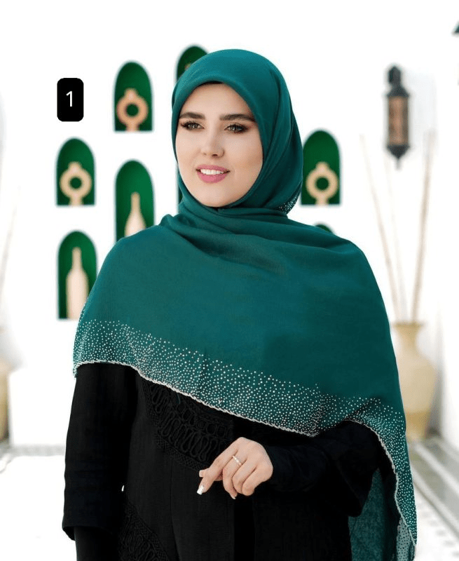 rosary yashmi image 31 روسری یشمی نگین دار - تصویر 1